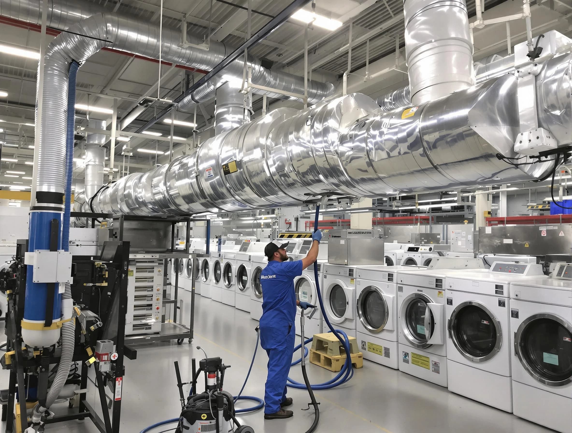 Midlothian Dryer Vent Cleaning team performing heavy-duty industrial dryer vent cleaning in Midlothian